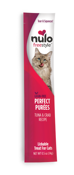 Nulo, FreeStyle Perfect Puree Tuna & Crab Lickable Cat Treat.5 oz