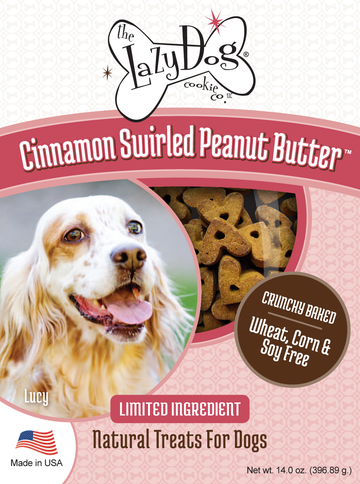 The Lazy Dog Cinnamon Swirled Peanut Butter Dog Treats, 14oz