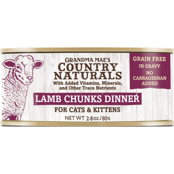 Grandma Maes Country Naturals Cat Chunk Grain Free Lamb 2.8oz