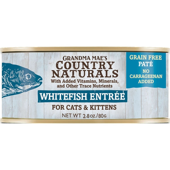 Grandma Maes Country Naturals Cat Pate Grain Free Whitefish 2.8oz