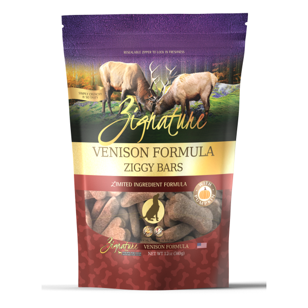 Zignature Venison Formula Biscuit Dog Treat 12oz