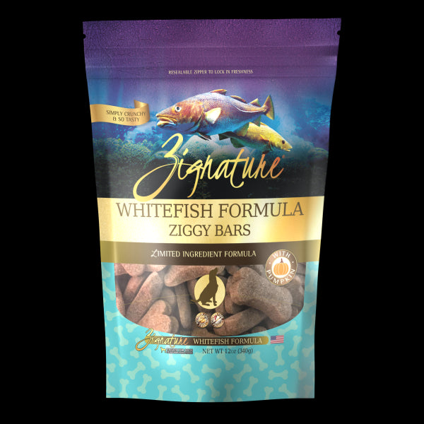 Zignature Whitefish Formula Biscuit Dog Treat 12oz