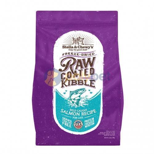 Stella & Chewy's 5lbs Dry Cat Food Raw Coated Salmon