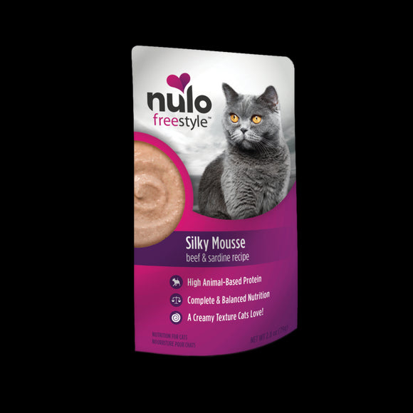 Nulo Freestyle 66102510 2.8 oz Grain Free Mousse for Cats  Beef & Sardine