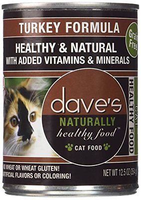 Daves Naturally Healthy Turkey Cat food 12.5 oz