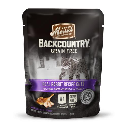 MERRICK RABBIT MORSELS Minced Back Country Wet Cat Food (3 OZ) Vitamins Taurine