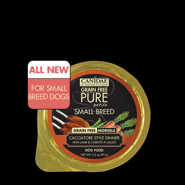 Canidae 3.5 oz Grain Free Pure Petite Dog Cacciatore LambCarrots