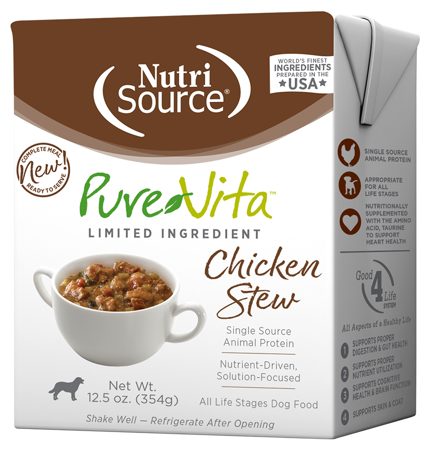 Pure Vita Wet Dog Food 12.5oz Grain Free Chicken Stew