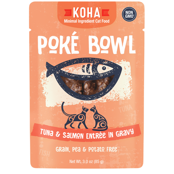 Koha Poke Cat Food 3oz Pouch Tuna and Salmon