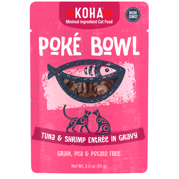Koha Poke Cat Food 3oz Pouch Tuna and Shrimp