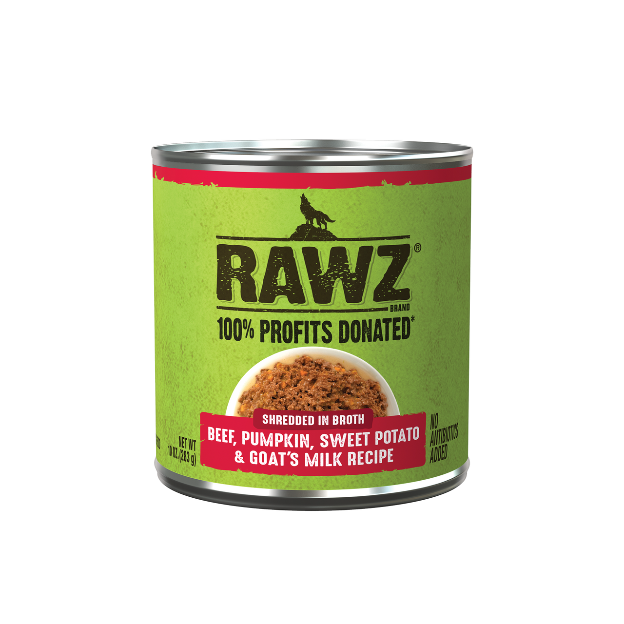 Rawz Shredded Beef, Pumpkin, Sweet Potato & Goat's Milk Dog Food 10oz