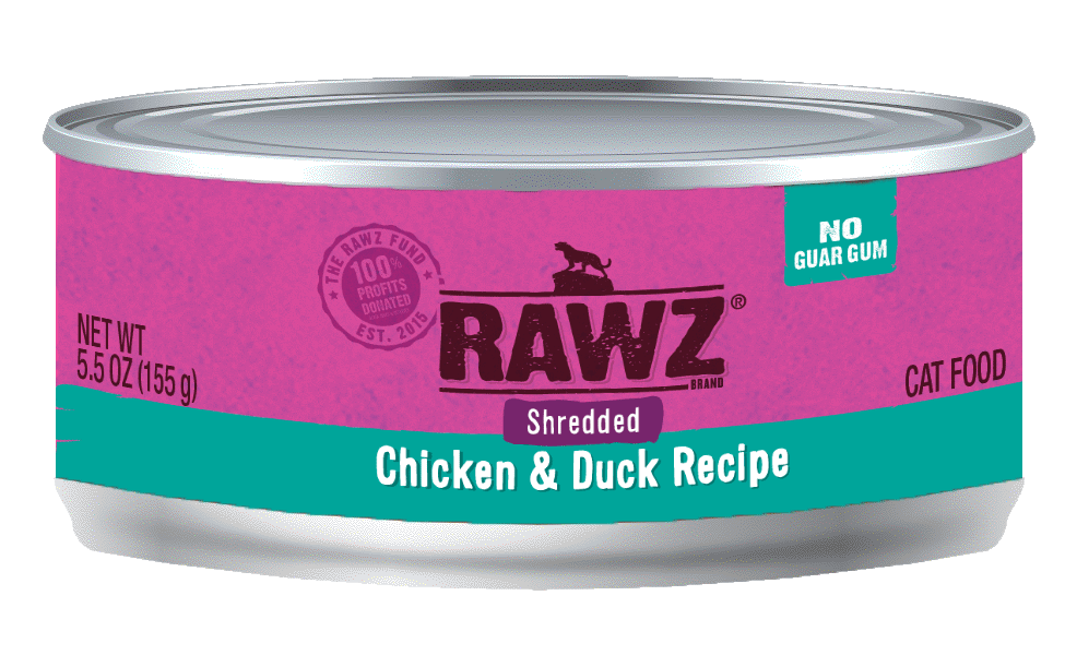Rawz Shreds Cat Food 5.5oz Chicken and Duck