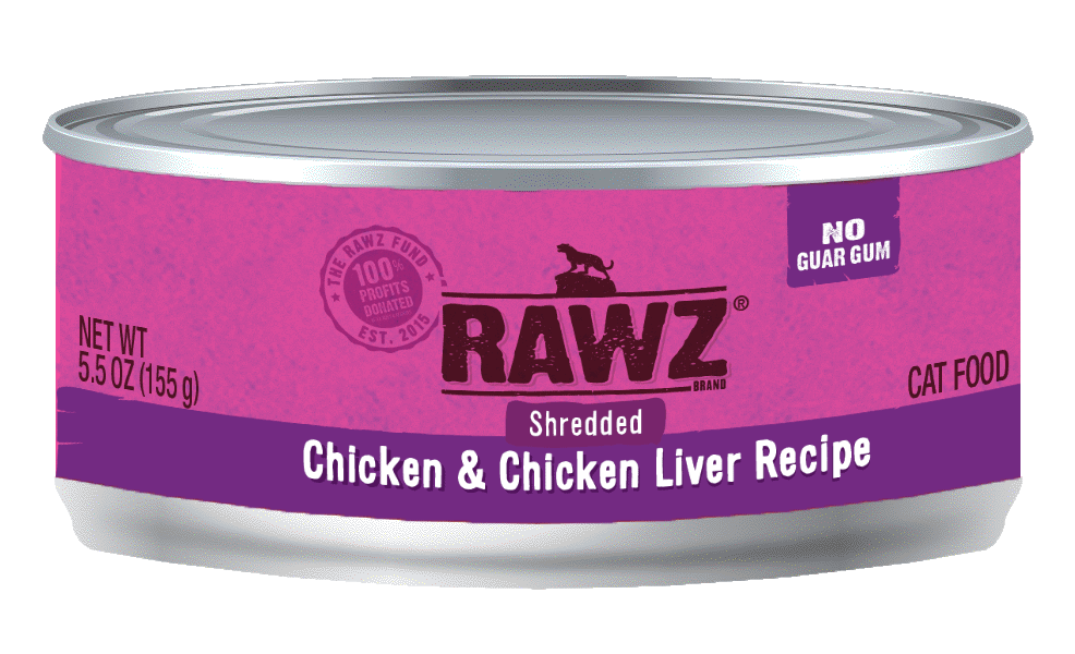 Rawz Shreds Cat Food 3oz Chicken and Liver