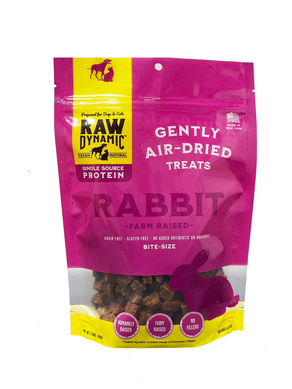 Raw Dynamic Air Dried Dog Treat Rabbit 3.6oz