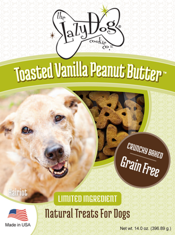 The Lazy Dog Grain Free Toasted Vanilla Peanut Butter Dog Treats, 14oz