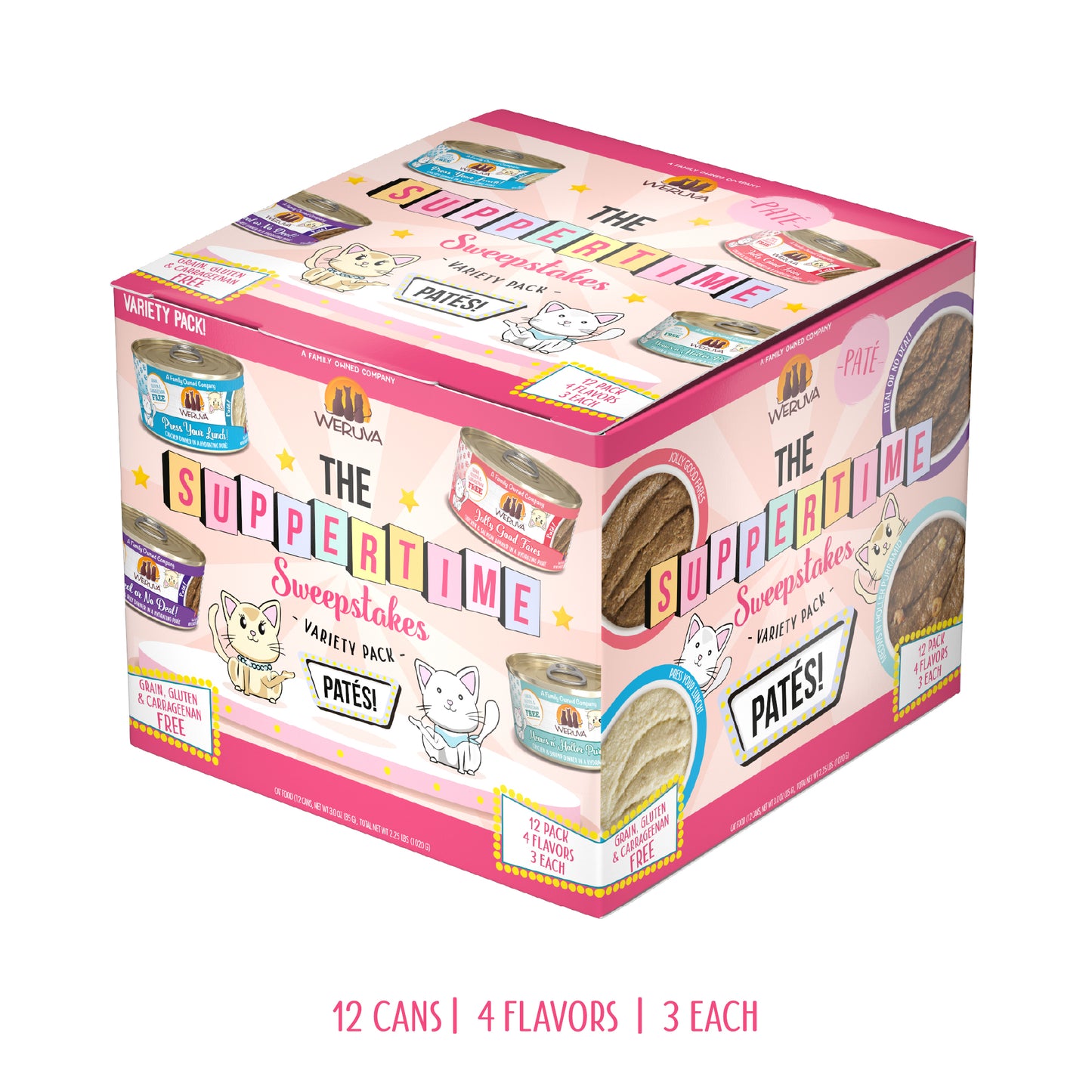 Weruva Classic Cat Pate Variety 12 Pack Canned Cat Food 3oz Suppertime Sweepstakes