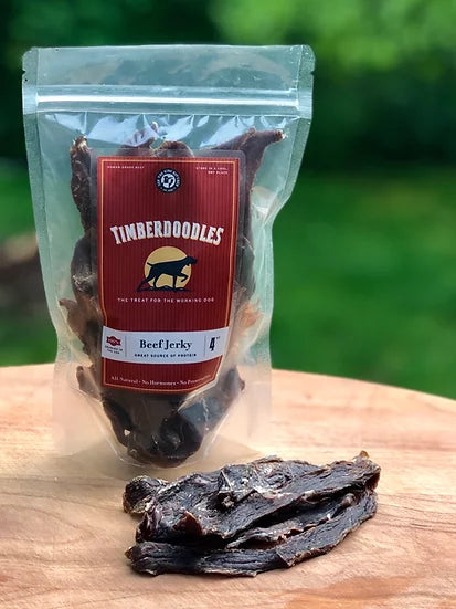 Timberdoodles Jerkey Treat for Dogs 4oz Beef