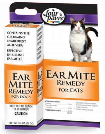 Four Paws Ear Mite Remedy for Cats -- 1 fl oz