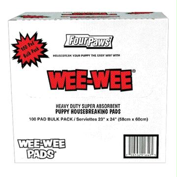 Wee-Wee Pads 100 Count Bulk Pack Box