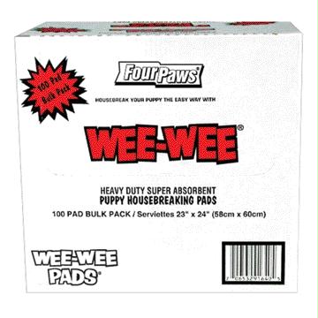 Wee-Wee Pads  100 Count Bulk Pack Box