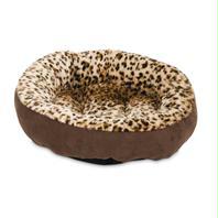 Aspen Pet 18 Round Bed Animal Print Dog Bed"