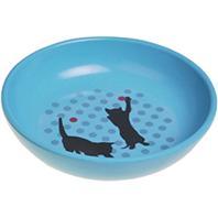 Van Ness Ecoware Cat Dish Pacific Blue 8 Ounce Single Dish Non-skid Silicone Base for Cats