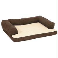 Aspen Pet Bolster Orthopedic Pet Bed Assorted (Brown, Gray) 40 X 30""