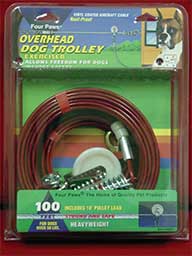 Four Paws Heavy Weight Trolley Exerciser Silver 100 feet