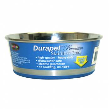 Our Pet Premium Rubber-Bonded Stainless Steel Bowl 0.75pt.