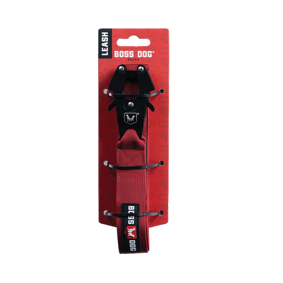 Boss Dog Tactical Dog Leash 6ft 1in Red