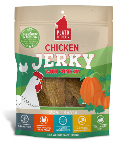 PLATO Chicken Jerky with Pumpkin 16oz