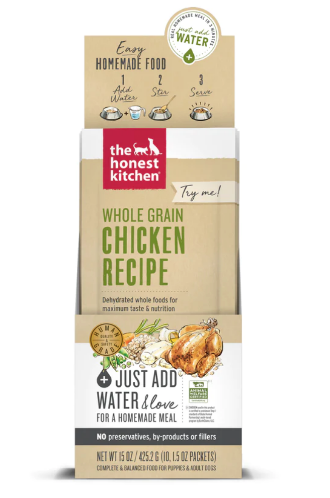 The Honest Kitchen Whole Grain Pouch 1.5oz Chicken