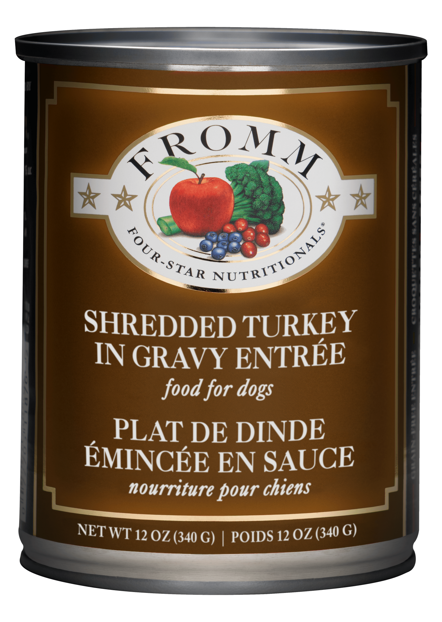 Fromm Four-Star Nutritionals® Shredded Turkey in Gravy Entrée Food for Dogs 12 oz