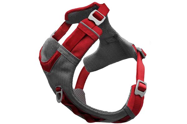 Kurgo Dog Harness for Large Medium Active Dogs | Pet Hiking Harness for Running & Walking | Everyday Harnesses for Pets | Reflective | Journey Air | Red/Grey 2018 | Small