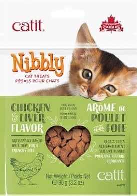 Catit Nibbly Cat Treats, Healthy Baked Treats, Chicken & Liver, 3.17 oz (B07BSDCH2P)
