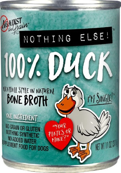 Against The Grain Nothing Else Grain Free One Ingredient 100% Duck Canned Dog Food 11oz