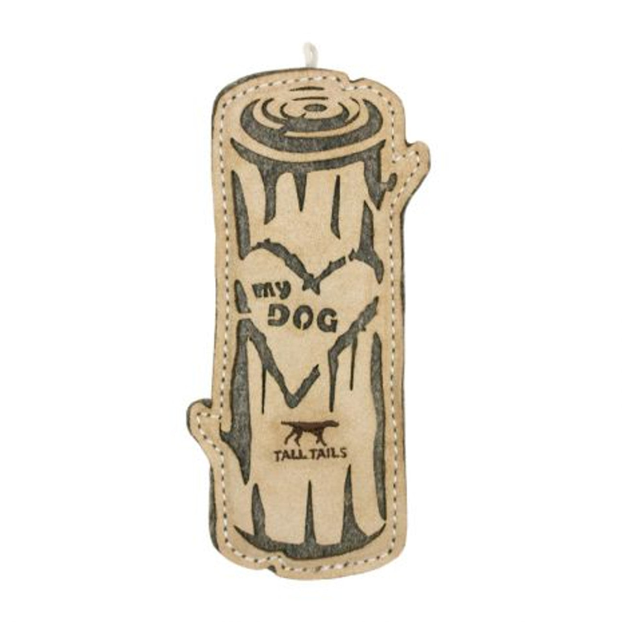 Tall Tail Natural Leather Love My Dog Log Toy PT606