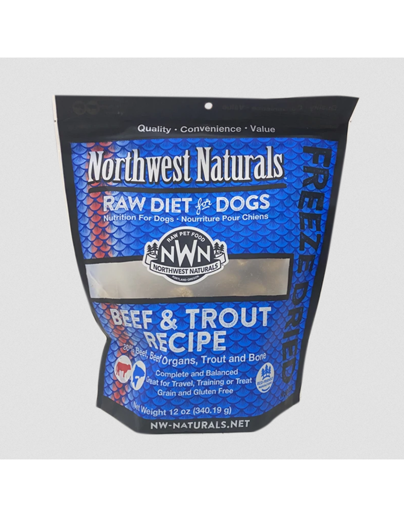 Northwest Naturals Freeze Dried Dog Nuggets Beef Trout 12 oz Benson s Pet Center
