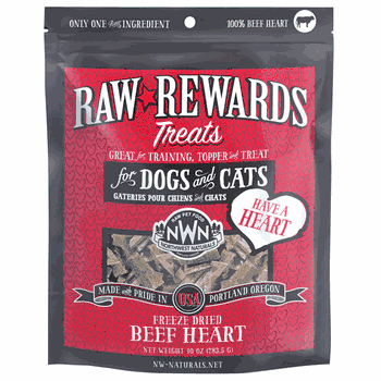 Northwest Naturals Raw Rewards Freeze Dried Beef Heart Dog & Cat Treats 10oz