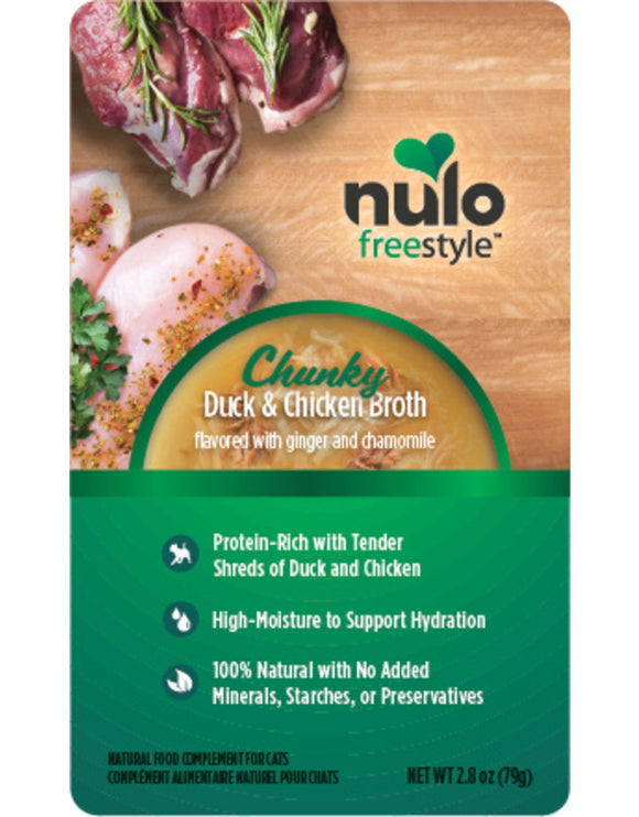 Nulo Freestyle 2.8oz Cat Food Chunky Duck and Chicken Broth