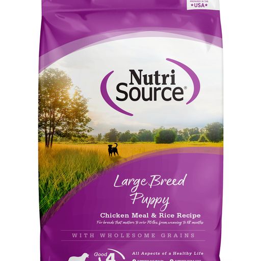 NutriSource Large Breed Chicken and Rice Puppy Dry Dog Food 26lb