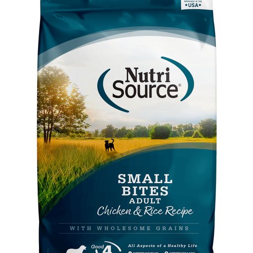 NutriSource Small Bites Chicken & Rice Recipe Dry Dog Food 15 lb