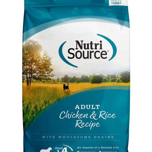 NutriSource Adult Chicken and Rice Formula Dog Food 26 lb