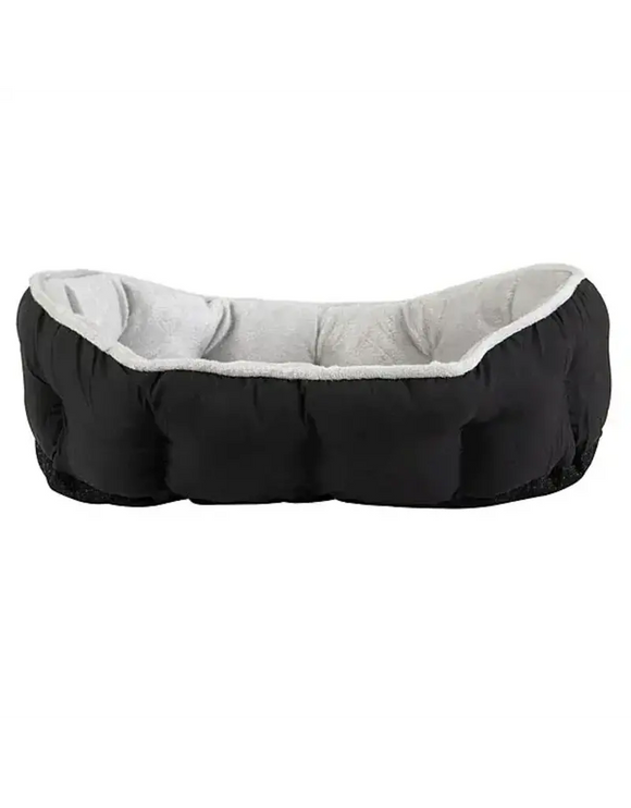 Petmate Oval Sleeper Compressed Bed Grey 19 x 14 In