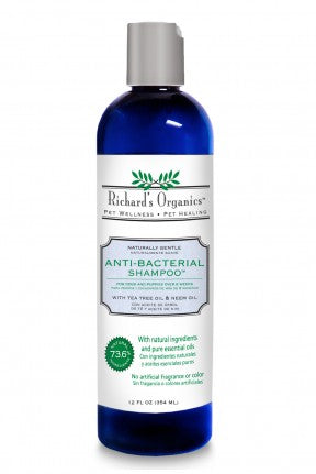Richard s Organics Anti-Bacterial Shampoo for Pets 12 oz