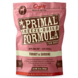 Primal Freeze Dried Turkey & Sardine Dog Food, 14 oz
