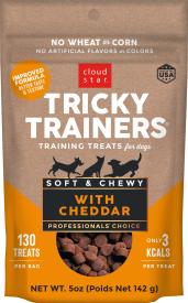 Cloud Star Tricky Trainers Soft & Chewy Dog Treats, Cheddar, 5 oz. Pouch