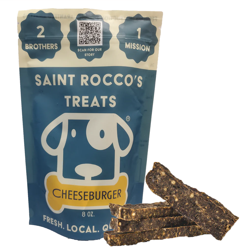 Saint Rocco’s Cheeseburger Recipe Jerky Dog Treats 3oz