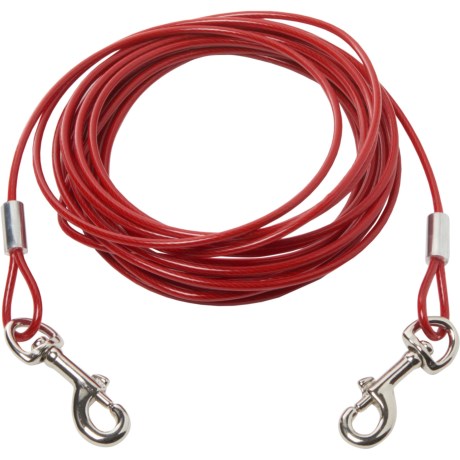 Dogit Tie-Out Cable, Lg, 30ft, Red