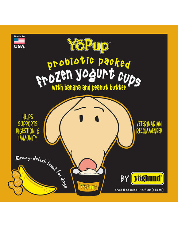 Yoghund All Natural Peanut Butter Banana Frozen Yogurt Cups 4pk